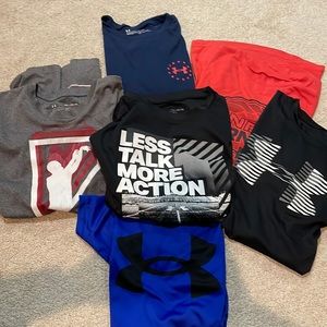 Lot of UA YXL tops